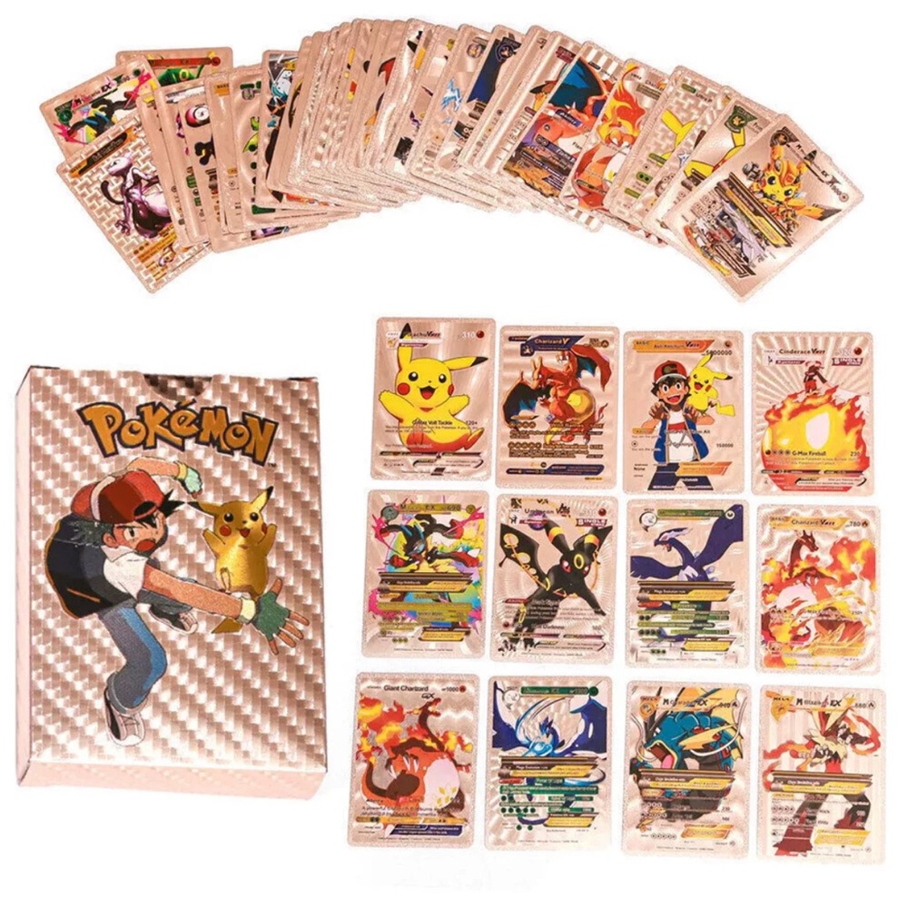 55 Pack Pokemon Cards Silver Foil Vmax GX Energy Card Pokemon Charizard Rare New - Picture 4 of 16